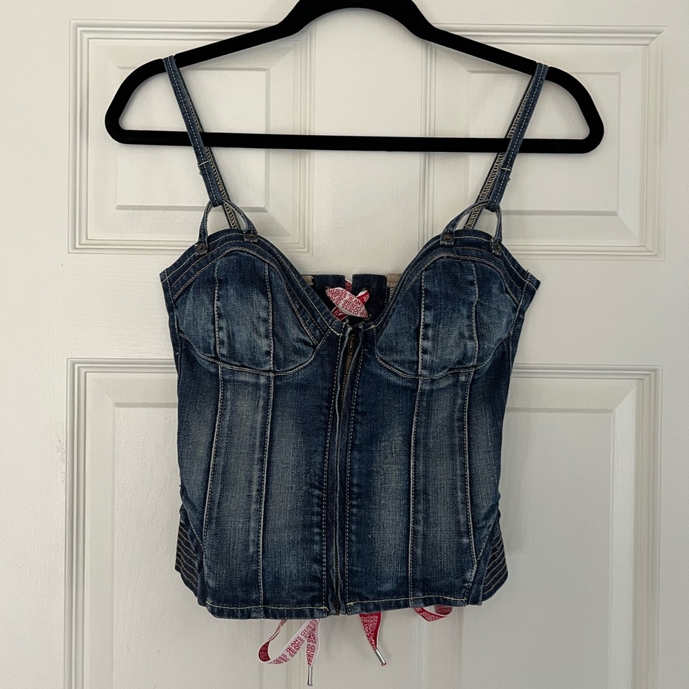 Guess Denim Corset Top